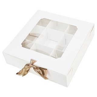 일체형 칸막이 머핀상자 9구, 화이트, 2개