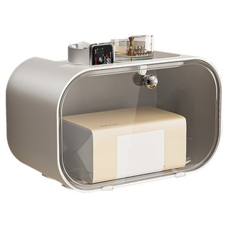 小麥購物 免打孔壁掛式廁所置物架 L162, 透白色, 1層