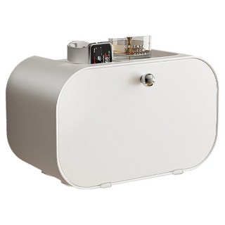 小麥購物 免打孔壁掛式廁所置物架 L162, 乳白色, 1層