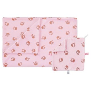 KU.KU Duckbill 酷咕鴨 超柔小毛毯組, 朝霧粉