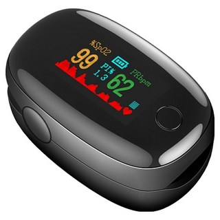 指尖脈搏液晶大螢幕血氧機 黑色, 大螢幕顯示，操作簡單，方便攜帶, 1個, 1入
