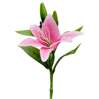 FLORAL M 人造花 法式花仙女Lily香水百合仿真花材, 蜜桃粉, 1個