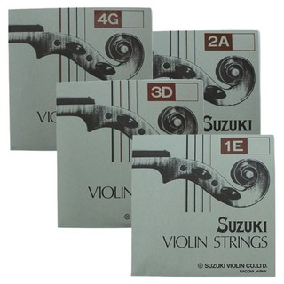 SUZUKI 鈴木樂器 原廠小提琴弦組 4/4, 1套, 單一商品, 紅色