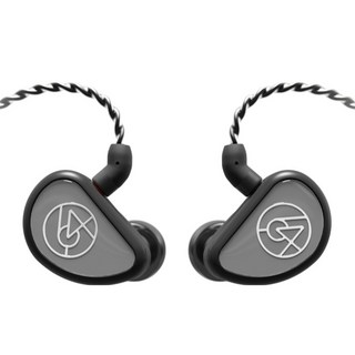 64오디오 유니버셜 이어폰, Asprire 1, Black + Silver