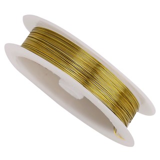 리브리카 부드러운 비즈 공예 철사 와이어 0.4mm x 50m, 골드, 1개