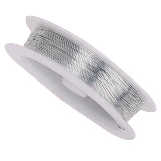 리브리카 부드러운 비즈 공예 철사 와이어 0.4mm x 50m, 실버, 1개