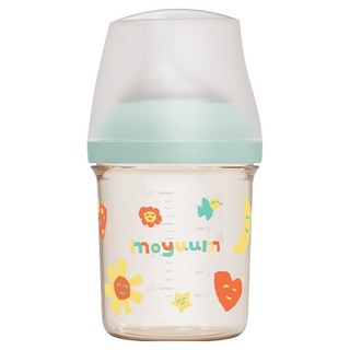 MOYUUM mov.aa PPSU圓口偏心奶瓶 WeSee聯名款 1個月以上, 微笑花園, 160ml, 1個