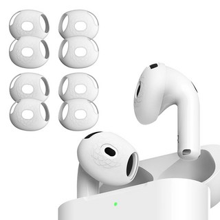 아즈라 에어팟 4 슬리브 미끄럼방지 착용감개선 이어캡 울트라슬림 S 2p + 슬림 M 2p 세트, 1세트, AZL-SEDNA-AP4-SET