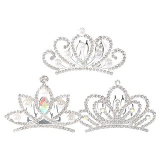 프린세스 미니 티아라 3종 세트, 화이트, 1세트