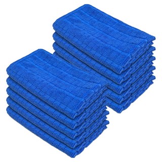 월드크린 고급 바둑 극세사 행주 블루, 10개