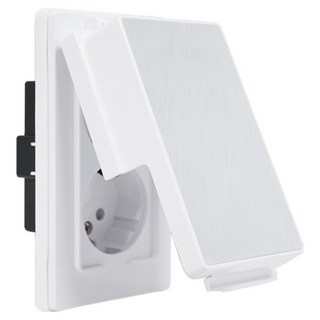 Charming 2孔垂直型嵌入式防雨插座 白色, 1個