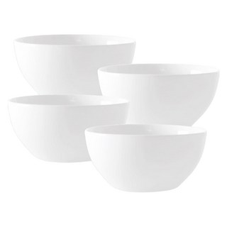 PRELUDE Neo Bone 簡約麵碗, 4個, 白色