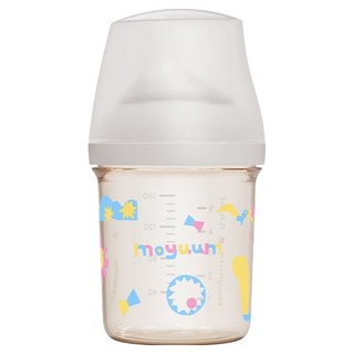 MOYUUM Mov.aa PPSU圓口偏心奶瓶 1m+ WeSee聯名款, 幾何馬戲團, 160ml, 1個