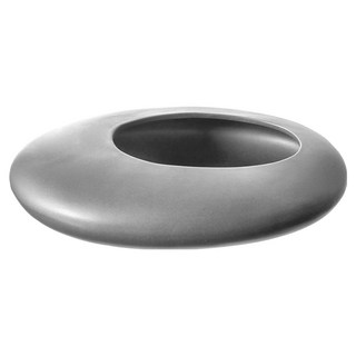 好物良品 中式古典禪意扁形陶瓷花瓶, 黑色