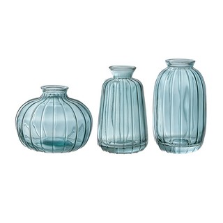 好物良品 簡約浮雕迷你1支小花瓶 3件組, 綠色