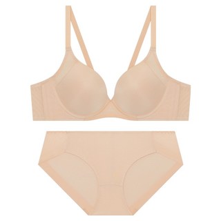 트라이엄프 히든 와이어 더블본 솔리드 브라 + 팬티 세트