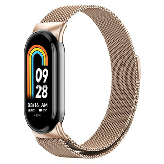 Cachiku 舒適小米手環8/9錶帶, 1玫瑰金, 1個