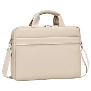 OMG 加絨氣囊防摔防撞電腦包 單肩/斜跨/手提筆電包 15.6~16.1吋, 卡其色, 1個