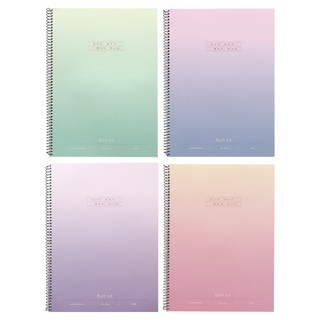 핑크풋 별빛 원고지 노트 4종, purple, pink, mint, blue, 1세트