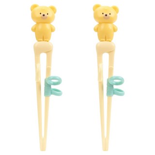 LIFANT The Stick Max學習筷 第1階段 左手用, 2雙, 黃色小熊, 2雙學習筷