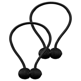 寢室安居 簡約窗簾磁鐵扣 黑色, 2個