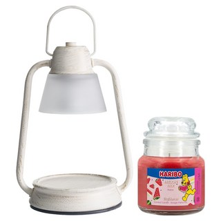 하리보캔들 스몰자 + 비콘 캔들워머 미니 세트, 멜론믹스, 샴페인(캔들워머)