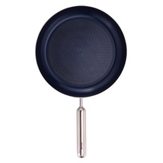 NEOFLAM 台灣原廠公司貨 EDGE系列 電磁爐適用 陶瓷塗層蜂巢紋不鏽鋼平底鍋 藍色, 28cm, 1個