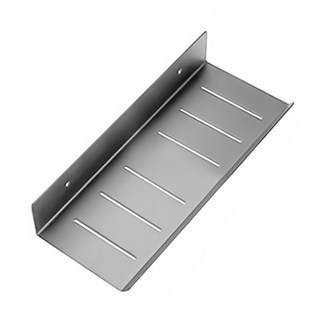 小麥購物 免打孔洗漱台壁掛置物架 灰色 碳鋼材質 浴室收納, 1個