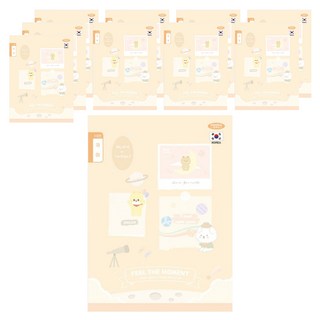 PENPIA 800 小學適用10格韓文習字練習筆記本, 顏色隨機, 10本