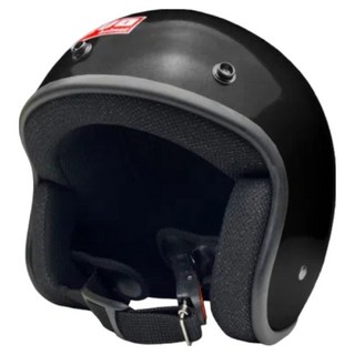 evo helmets 艾莉莎復古騎士安全帽 附冰絲面罩 顏色隨機, 鏡面黑