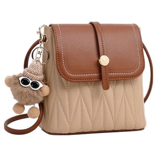 donnashop 女用迷你斜背手提日用包 SC-51167, 棕色