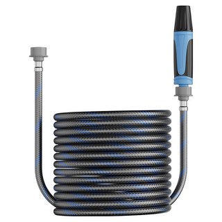 ANTIAN 多功能強力高壓洗車水槍 家車兩用 水龍頭加壓噴頭 150cm, 藍色 + 黑色