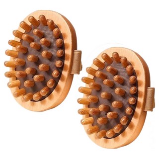 簡易全身按摩指壓刷, 原木色, 2個