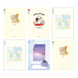 morning glory 窄行聯絡本 4本 + 顏色隨機 2本 小學3~6年級適用, 1組