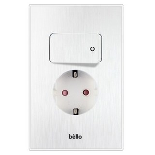 winners Bello 附開關1孔插座 白色, 1個