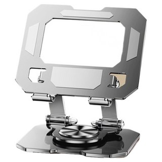 Living Pocket 可調節高度散熱 360°旋轉筆記型電腦支架, 銀色, ks-7601