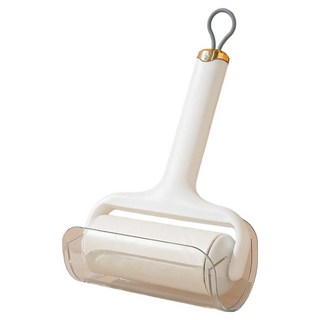 葉子小舖 輕奢風斜撕式滾輪黏毛器 白色, 1支