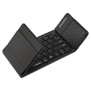 크로셀 블루투스 접이식 올인원 터치패드 숫자키패드 무선 키보드, 제조사축, C-Flip Hybrid Touch, 다크그레이