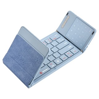 크로셀 블루투스 접이식 올인원 터치패드 숫자키패드 무선 키보드, 제조사축, C-Flip Hybrid Touch, 스카이블루