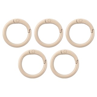 리코즈 컬러 O링 키링, 크림베이지, 5개