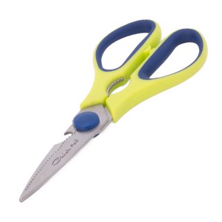 Chieh Pao 潔豹 高碳不銹鋼 白金漢廚房剪刀, 1個, 綠色/藍色