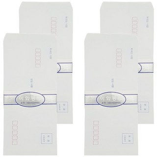 Ehwa 印刷規格信封 100g 100 x 205 mm 100入, 白色, 4個