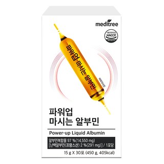 meditree Power Up 飲用白蛋白, 1個, 450g