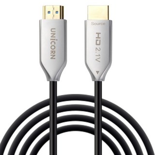 UNiCORN AOC 混合式 HDMI 光纖纜線 v2.1 UHD 8K 60Hz HLC-OP8K-15M, 15m, 1個