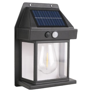 小麥購物 太陽能復古壁燈 經典款 C624 185g, 黑色