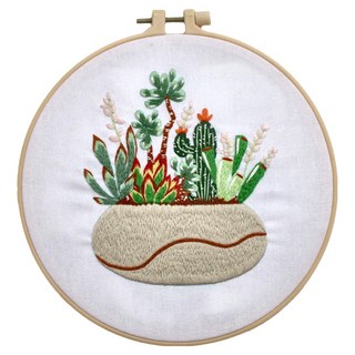 Toppia Pick & Home 植物法式刺繡套組, 1個, 多肉植物1