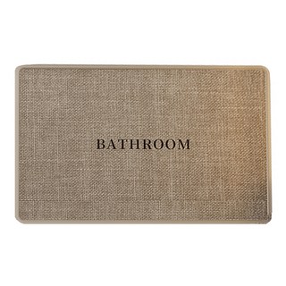 小麥購物 亞麻編織浴室防滑地墊 L220, 1個, bathroom 燕麥色