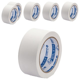 DEER BRAND 鹿頭牌 易手撕PVC布紋膠帶PVS5 48mm x 27Y, 白色, 6捲