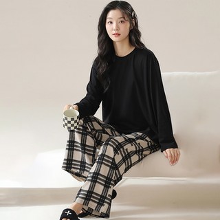 Viola 女款長袖居家服上下套組 Vio0031