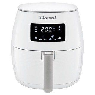 Dowai 多偉 第2代304不鏽鋼氣炸鍋 附304不鏽鋼層架 + 炸桶活動把手, DA-105, 白色